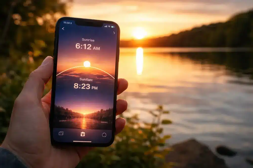 application pour savoir heure lever coucher soleil