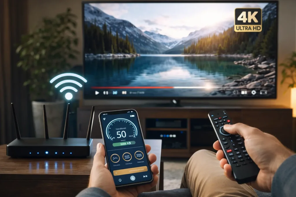 débit internet suffisant pour streaming 4K
